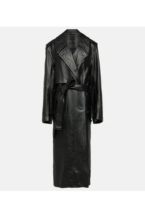 Balenciaga Cocoon leather trench coat