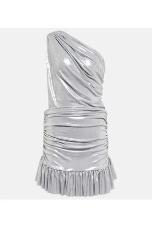 Norma Kamali One-shoulder lamÃ© minidress