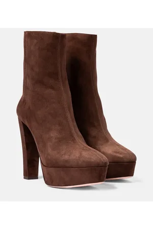 Aquazzura Saint HonorÃ© 120 suede platform ankle boots