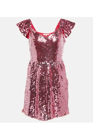 LOVESHACKFANCY Alva sequin-embellished minidress