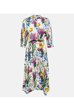 Stella McCartney Floral satin midi dress