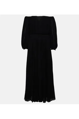 Chloé ChloÃ© Off-shoulder virgin wool midi dress