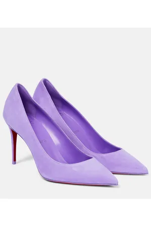 Christian Louboutin Kate 85 patent suede pumps