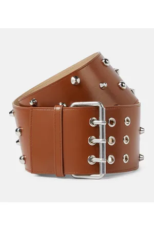BLUMARINE Wide studded leather belt