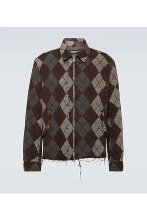UNDERCOVER Argyle wool-blend blouson jacket