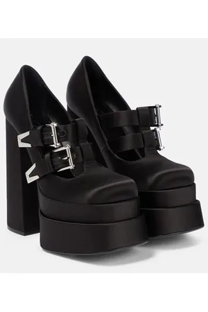 VERSACE Medusa Aevitas satin platform pumps