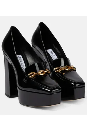 Jimmy Choo Diamond Tilda embellished patent leather pumps