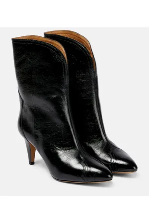 Isabel Marant Dytho crinkled leather ankle boots
