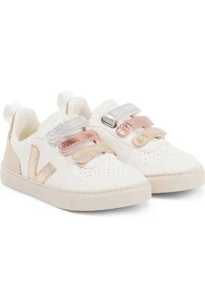 Veja V-10 leather and suede sneakers