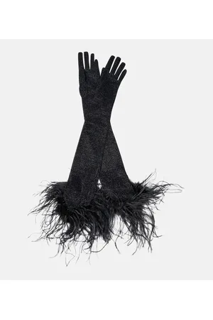 Oseree OsÃ©ree LumiÃ¨re Plumage metallic gloves
