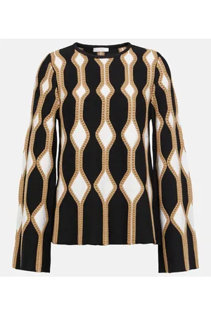 Chloé ChloÃ© Intarsia wool and silk sweater