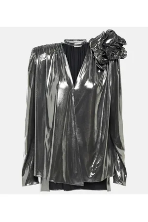MAGDA BUTRYM AppliquÃ© metallic blouse
