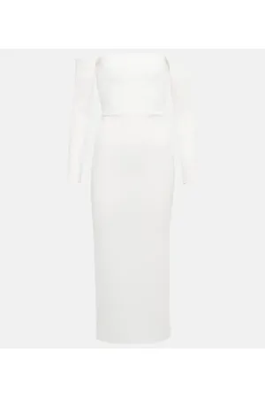 ALEX PERRY Bridal Tate stretch-crÃªpe midi dress