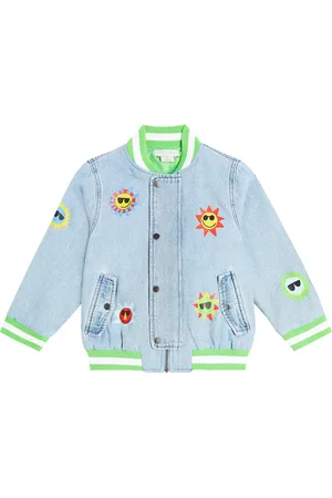Stella McCartney Embroidered denim varsity jacket