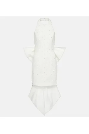 Rebecca Vallance Perle bow embellished mini dress