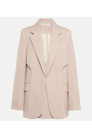 Victoria Beckham Asymmetric wool-blend blazer