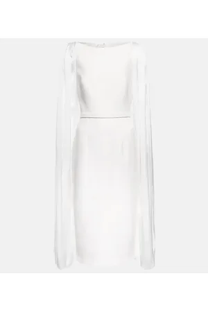 Safiyaa Essiah crÃªpe and satin midi dress