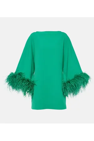 Safiyaa Arama feather-trimmed minidress