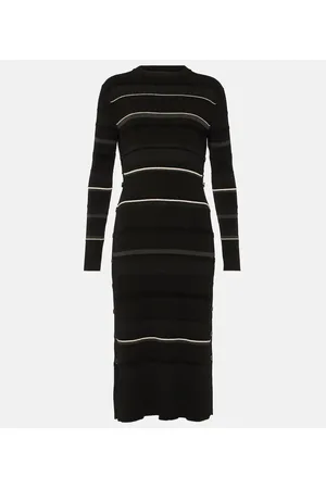 Proenza Schouler Striped knitted midi dress