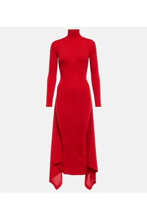 Alaïa AlaÃ¯a Cashmere and silk midi dress