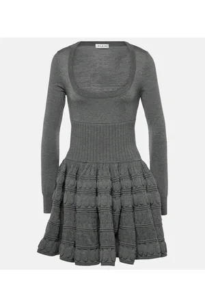 Alaïa AlaÃ¯a Wool-blend minidress