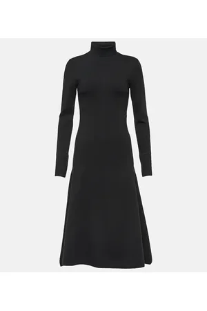 Joseph Turtleneck silk-blend midi dress