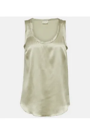 Brunello Cucinelli Silk-blend tank top