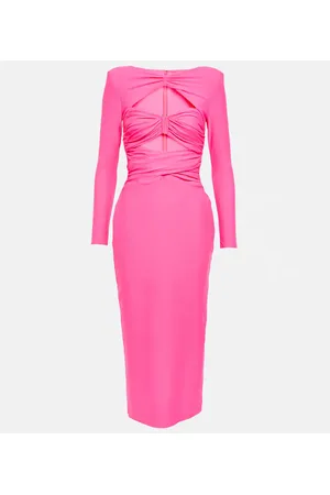 Self-Portrait Cutout jersey midi dress