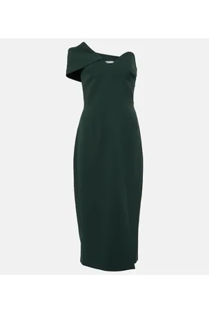 Safiyaa Opal asymmetric crÃªpe midi dress