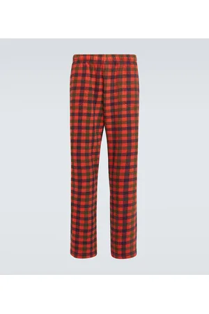 ERL Checked cotton straight pants