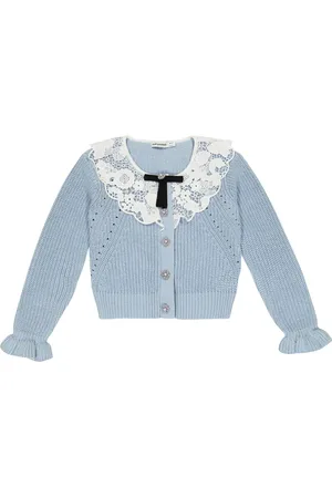Self-Portrait Cotton and wool cardigan