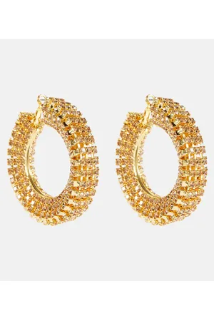 MAGDA BUTRYM Crystal-embellished hoop earrings