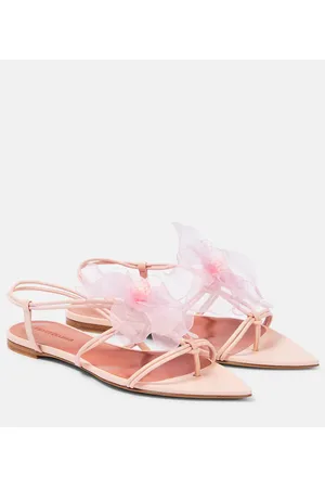 Nensi Dojaka AppliquÃ© leather thong sandals