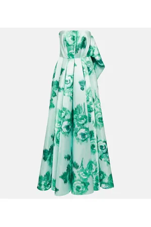 EMILIA WICKSTEAD Merope strapless floral gown