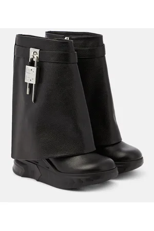 Givenchy Shark Lock Biker 85 leather ankle boots