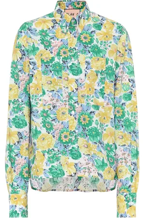 Plan C Floral cotton poplin shirt