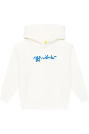 OFF-WHITE Logo cotton jersey hoodie
