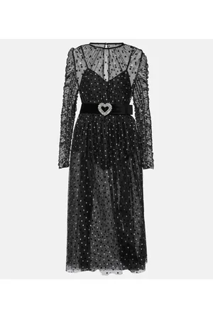 Rebecca Vallance Whitney polka-dot ruched midi dress