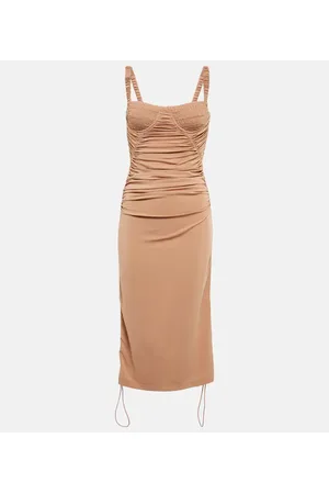 DION LEE Ruched midi dress