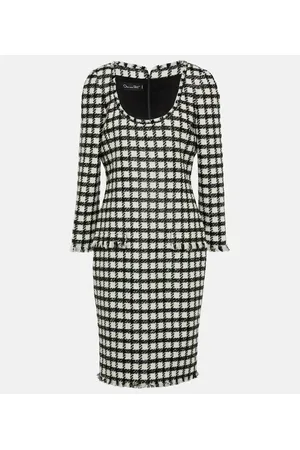 Oscar de la Renta Wool-blend tweed midi dress