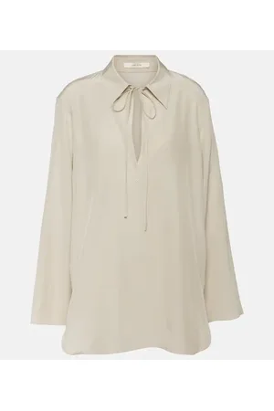 The Row Malon silk blouse