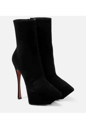Amina Muaddi Yigit 150 suede ankle boots