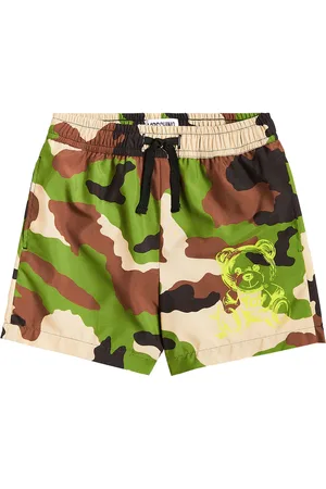 Moschino Teddy Bear camouflage swim trunks