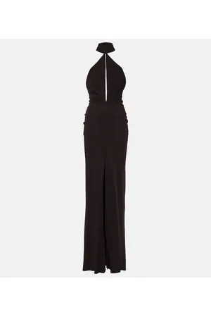 Tom Ford Cutout halterneck sablÃ© jersey gown