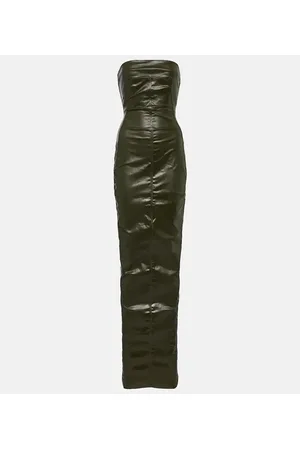 Rick Owens Strapless denim gown
