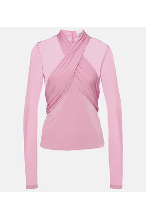 Isabel Marant Resly draped semi-sheer jersey top