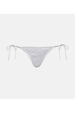 Reina Olga Love Triangle lamÃ© bikini bottoms
