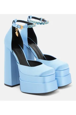 VERSACE Medusa Aevitas satin platform pumps