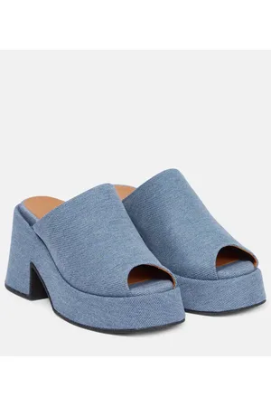 Ganni Platform denim mules