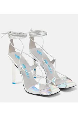 The Attico Adele metallic leather sandals